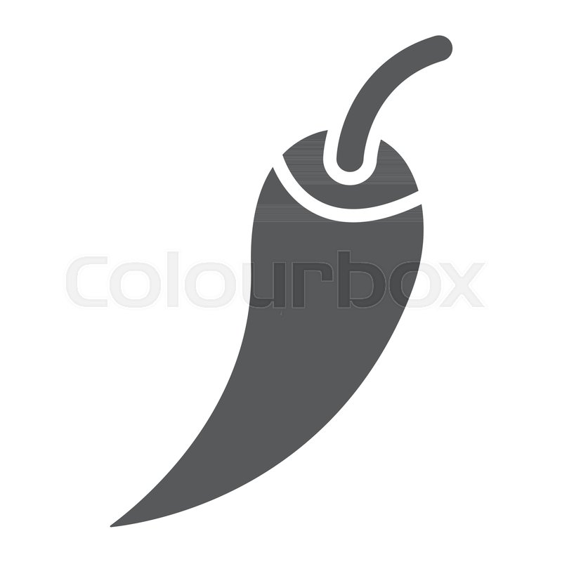 Red Hot Chili Pepper Glyph Icon Stock Vektor Colourbox