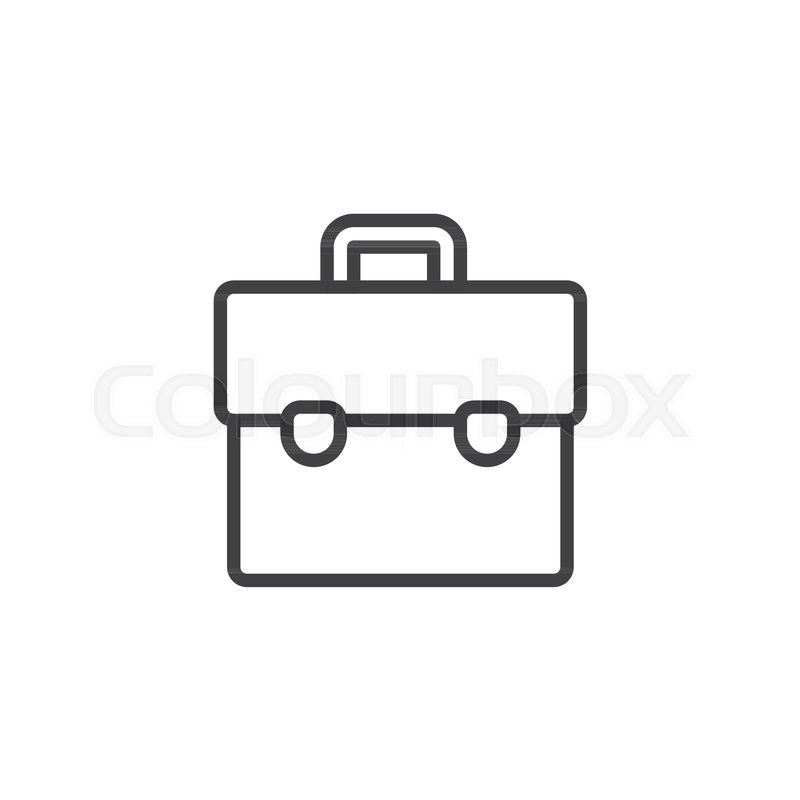 Suitcase outline icon. linear style