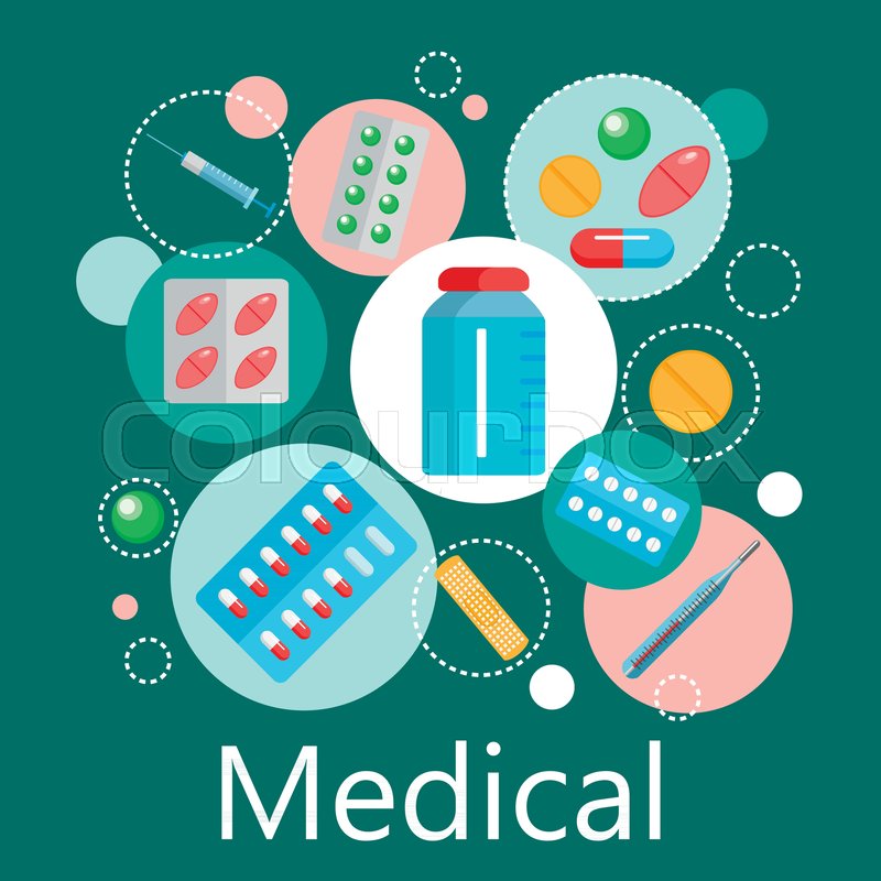 Pharmacy Banner Of Medicine And Health Stock Vector Colourbox