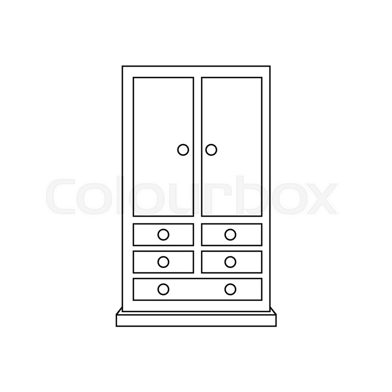 Armoire Wardrobe Illustration On The Stock Vector Colourbox