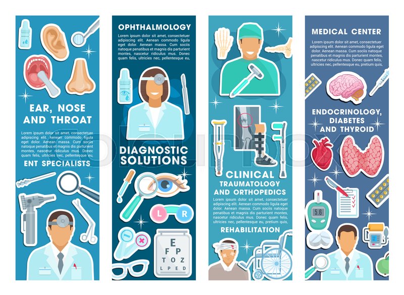 Medical Health Banners For Healthcare Stock Vector Colourbox