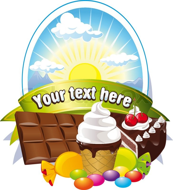 Sweet Label Stock Vector Colourbox
