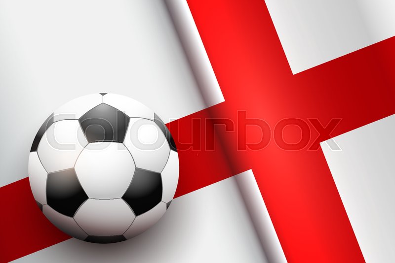 Poster Of Football Ball On England Stock Vector Colourbox