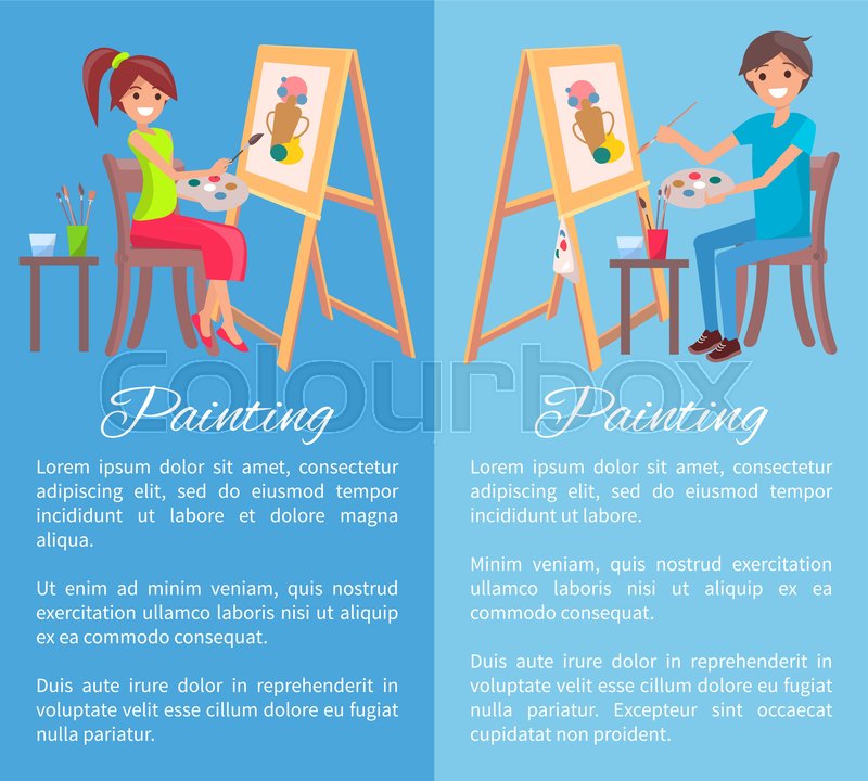 Painting Process Banner Color Vector Stock Vector Colourbox