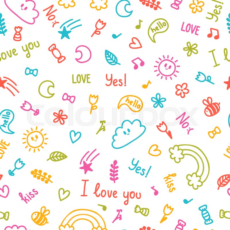 background for cute little kids hand stock vector cute kid backgrounds
