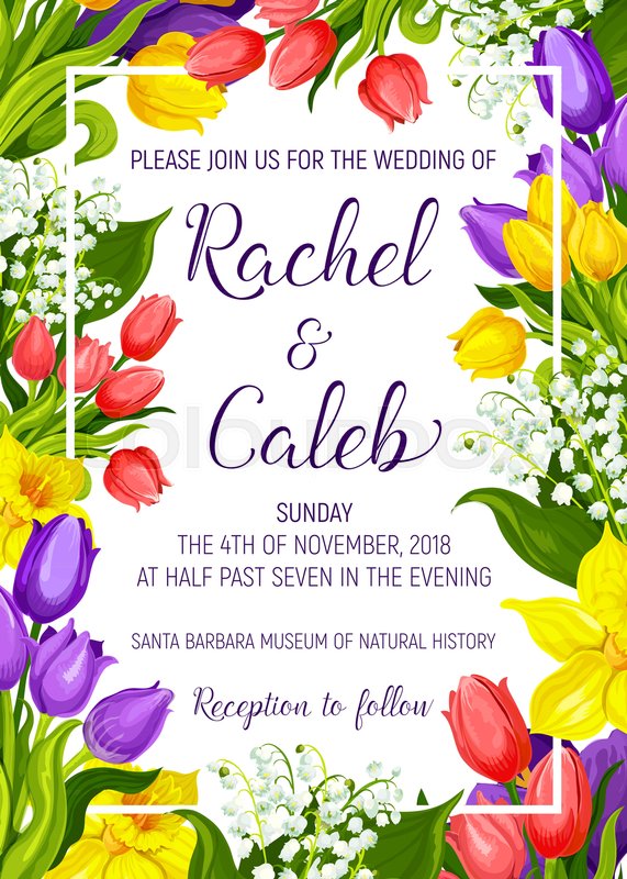Wedding Ceremony Invitation Card With Stock Vector Colourbox