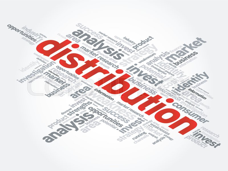 Distribution word cloud, business Stock vector Colourbox