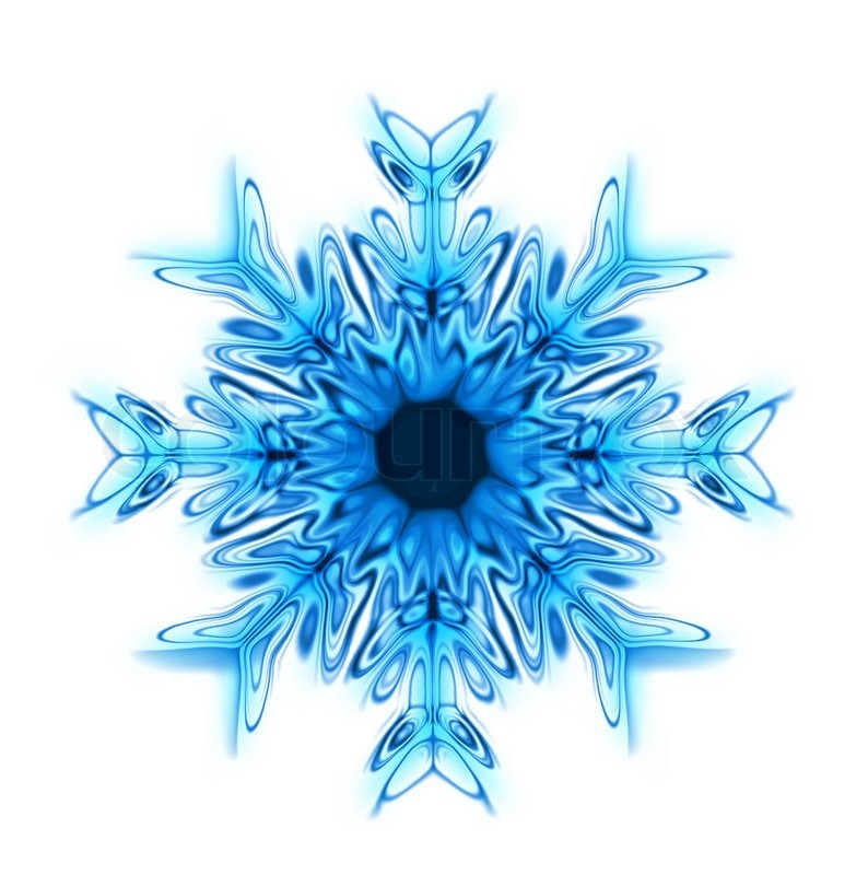 Blue snow star generated by the computer | Stock Photo | Colourbox