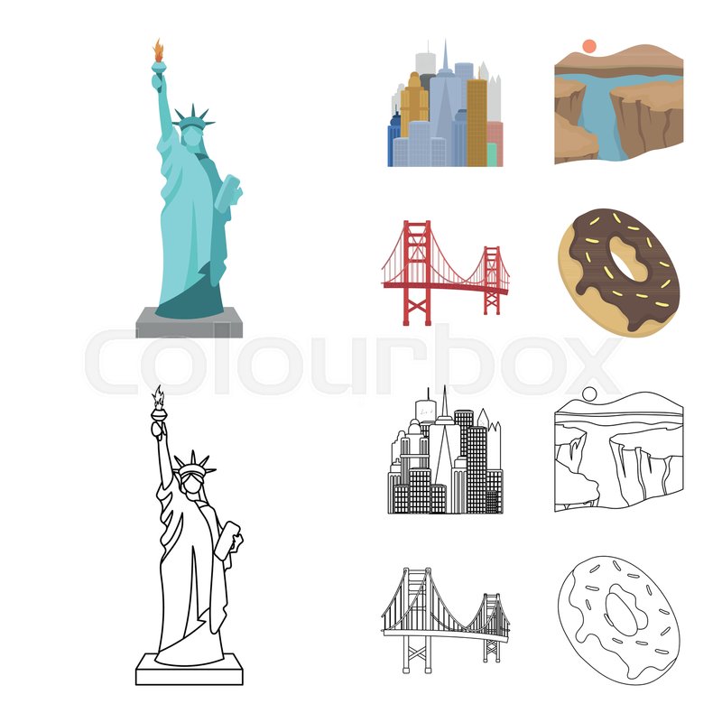 A Megacity A Grand Canyon A Golden Stock Vector Colourbox
