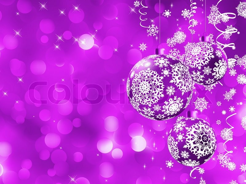 elegant christmas card with balls stock vector colourbox purple christmas cards