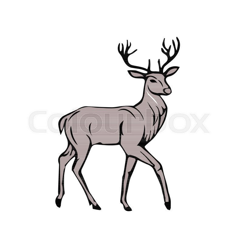 christmas reindeer silhouette isolated on white background vector christmas reindeer silhouette