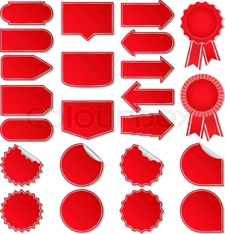 red vector price tags stock vector colourbox tag vector