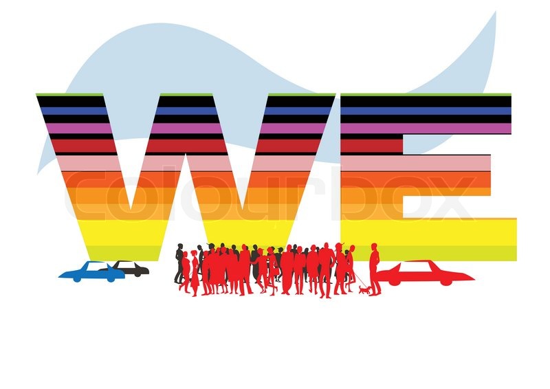 Illustration symbolisiert die Einheit StockVektor Colourbox