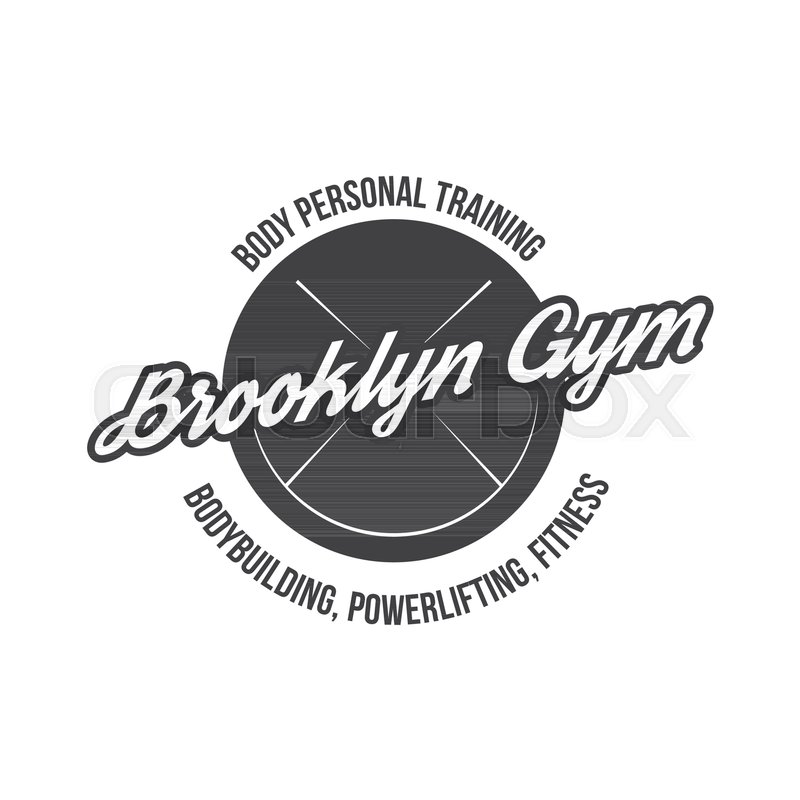 bodybuilding powerlifting kettlebell workout fitness logo template gym club logotype bodybuilder sportsman fitness model illustration sign symbol