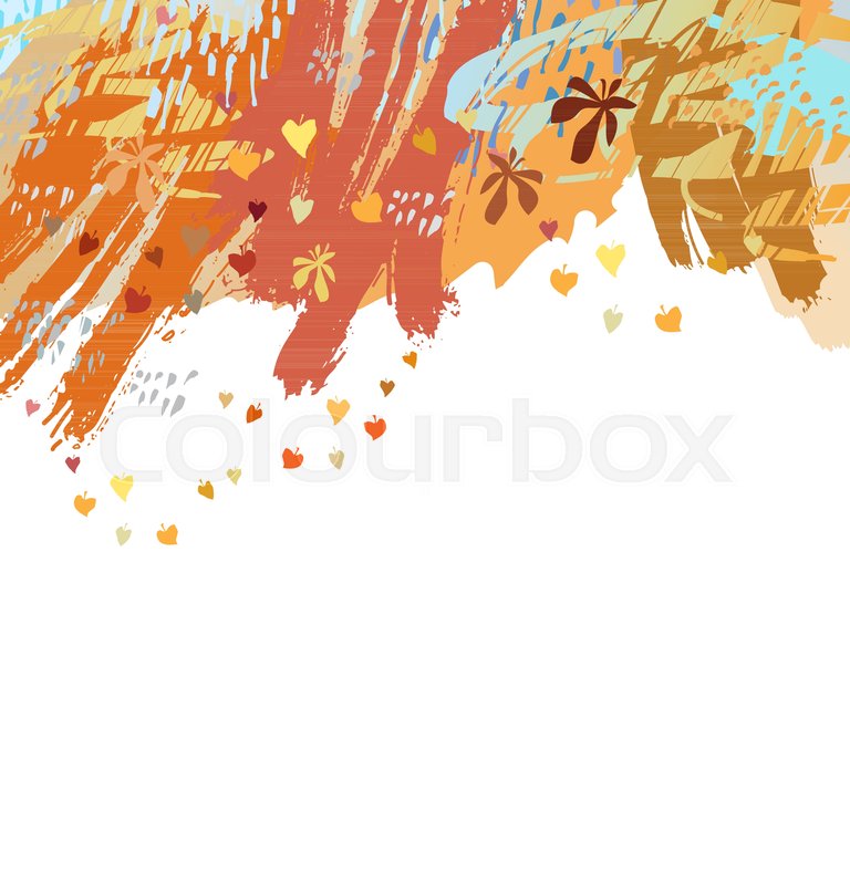 Fall Banner Background For Greeting Stock Vector Colourbox