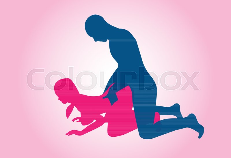 Silhouette Kamasutra Doggy Style Sex Stock Vector Colourbox