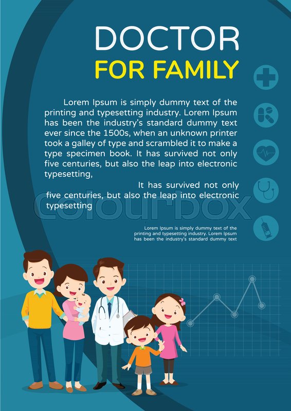 Doctor And Family With Children Stock Vector Colourbox