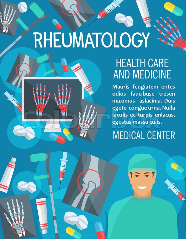 Rheumatology Medical Clinic Poster Stock Vector Colourbox