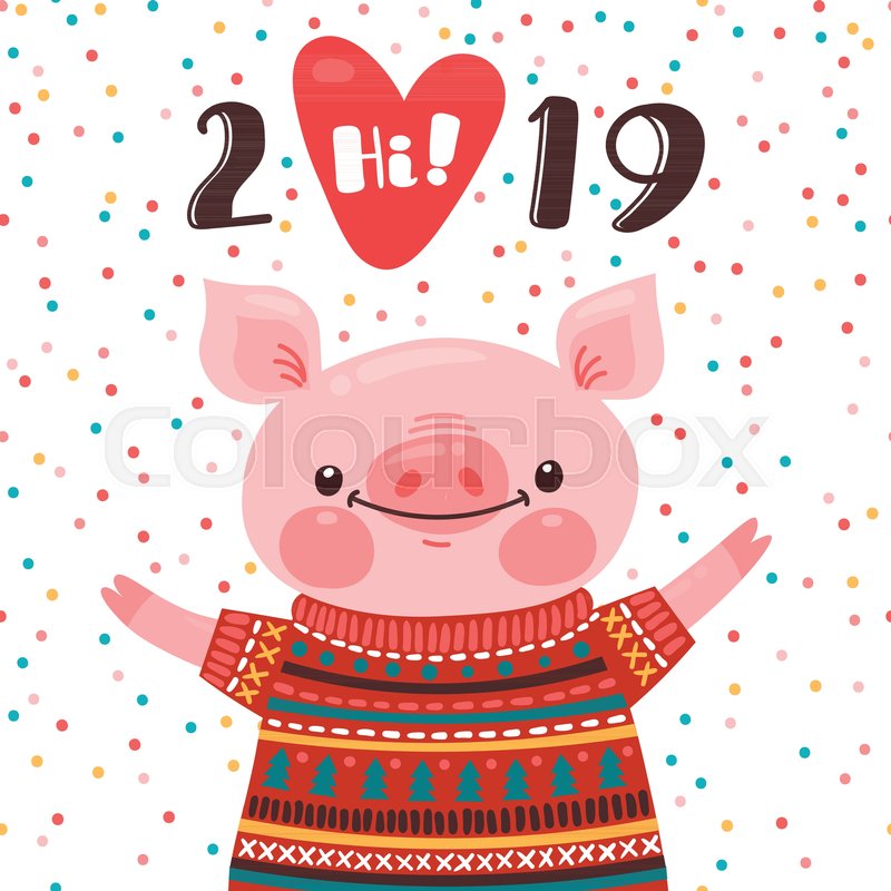 2019 happy new year card design stock vector colourbox chinese new year card design