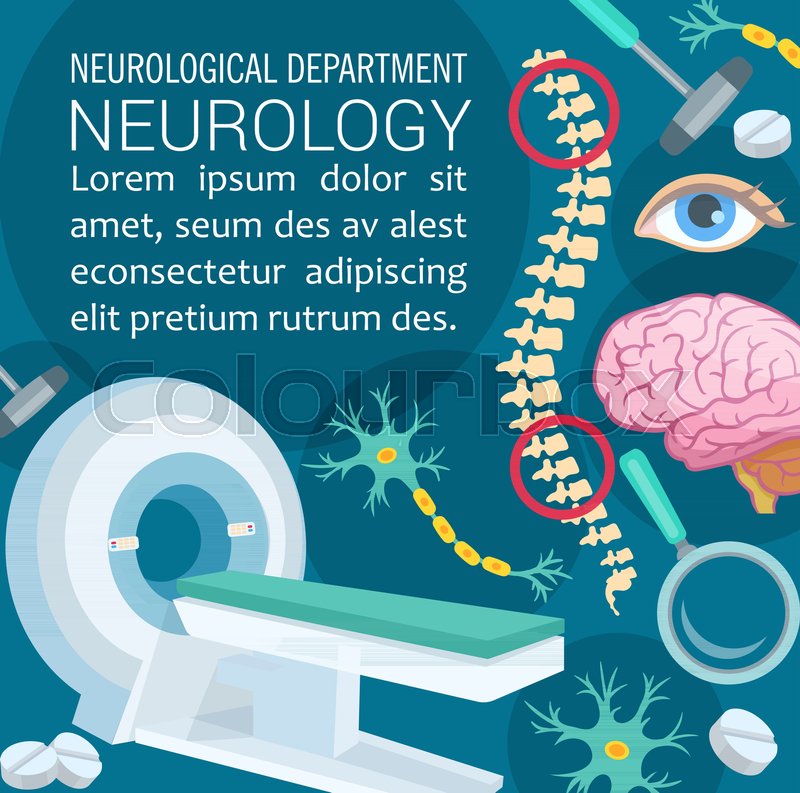 Neurology Diagnostic Clinic Poster Stock Vector Colourbox