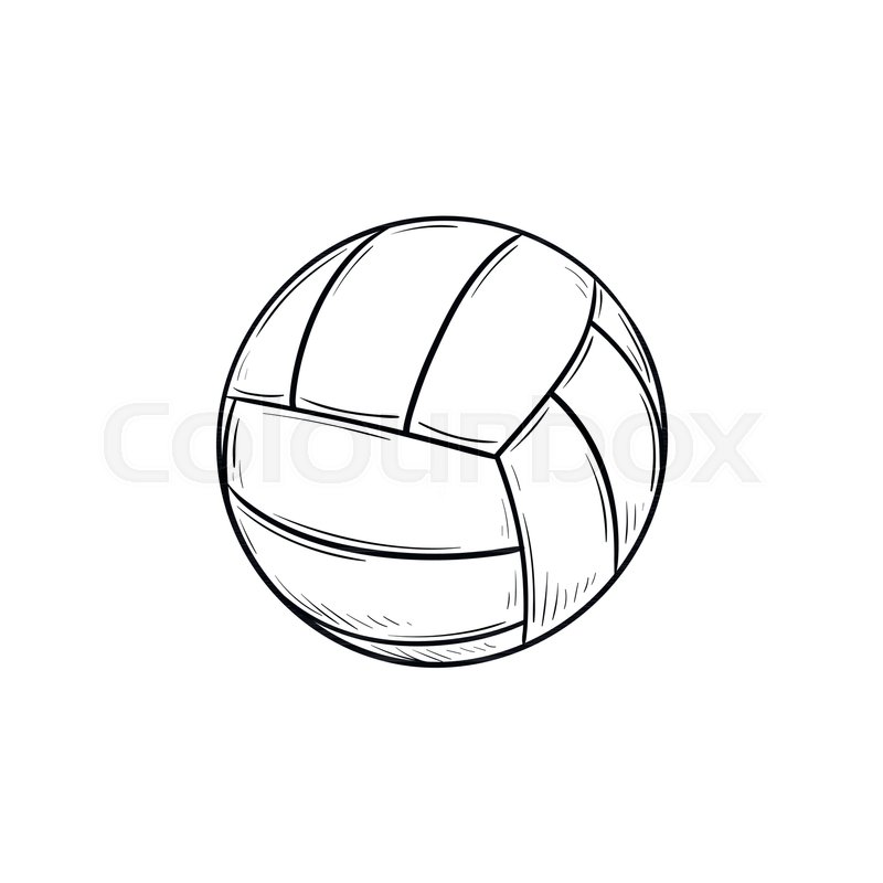 Ball for playing volleyball hand drawn | Stock vector | Colourbox