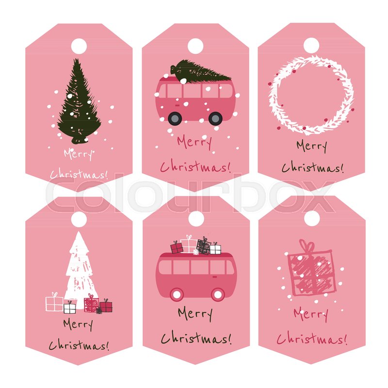 set of 6 cute christmas tags in nice redwhiteblack color palette great idea for christmas gifts greeting cards etc stock vector colourbox - Nice Christmas Gifts set of 6 cute christmas tags in nice redwhiteblack color palette great idea for christmas gifts greeting cards etc stock vector colourbox - Nice Christmas Gifts