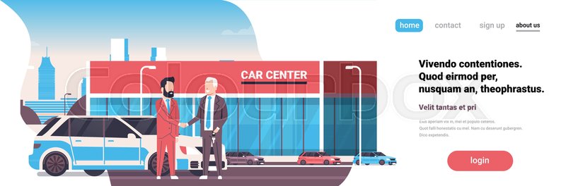Purchase Sale Rental Center Seller Man Stock Vector Colourbox