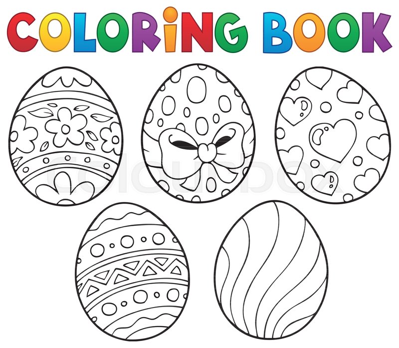 Coloring Book Easter Eggs Theme 1 - Stock Vector Colourbox Coloring Book Easter Eggs Theme 1 - Stock Vector Colourbox