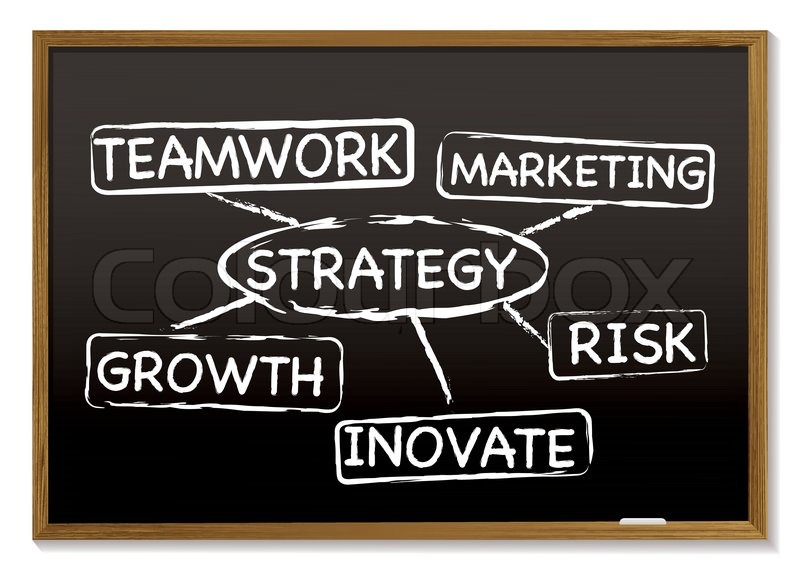 Business chalk board with strategy Stock vector Colourbox