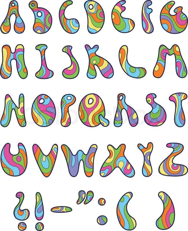 How to draw psychedelic script lettering