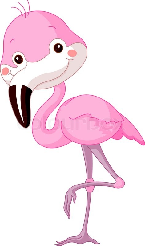 Illustration of cute Flamingo | Stock vector | Colourbox