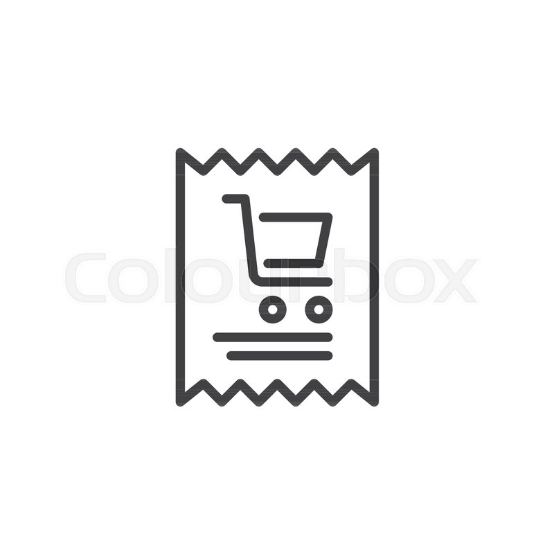 shopping invoice outline icon linear style sign for mobile concept