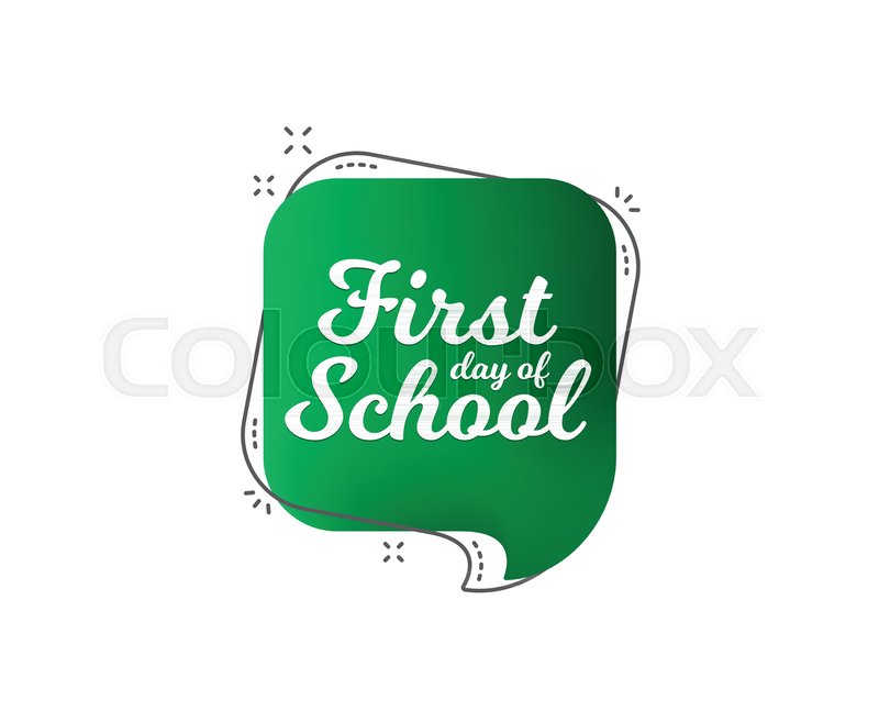 First Day Of School Icon Back To Stock Vector Colourbox