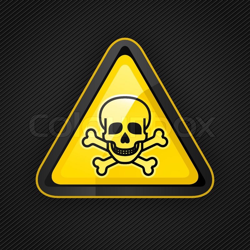hazard warning triangle toxic