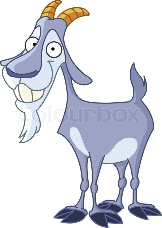 Smiley billy goat Stock Vector Colourbox