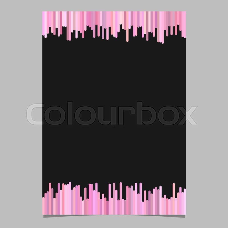 Blank brochure template from vertical stripes in pink tones - vector page  design | Stock vector | Colourbox