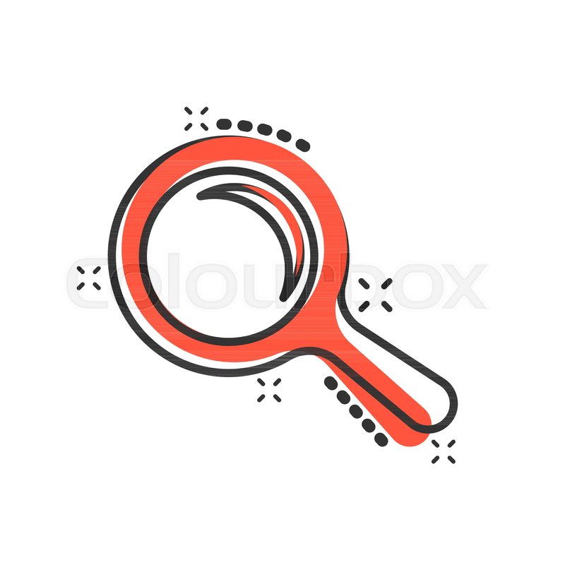 vector cartoon magnifying glass icon stock vector colourbox vector cartoon magnifying glass icon
