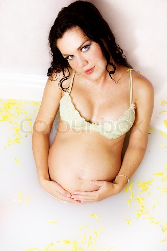 533px x 800px - Attractive naked pregnant girl enjoys a ... | Stock image ...