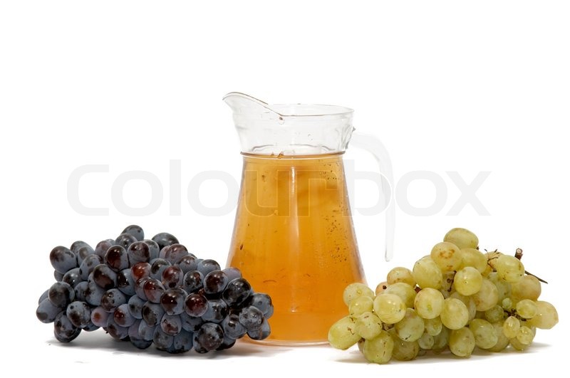 Grape and pitcher with fresh juice | Stock image | Colourbox