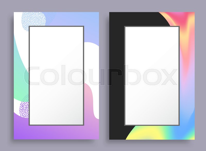 Creative vertical frames with colorful Stock vector Colourbox