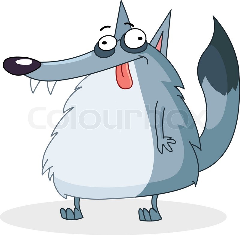 Funny wolf | Stock vector | Colourbox
