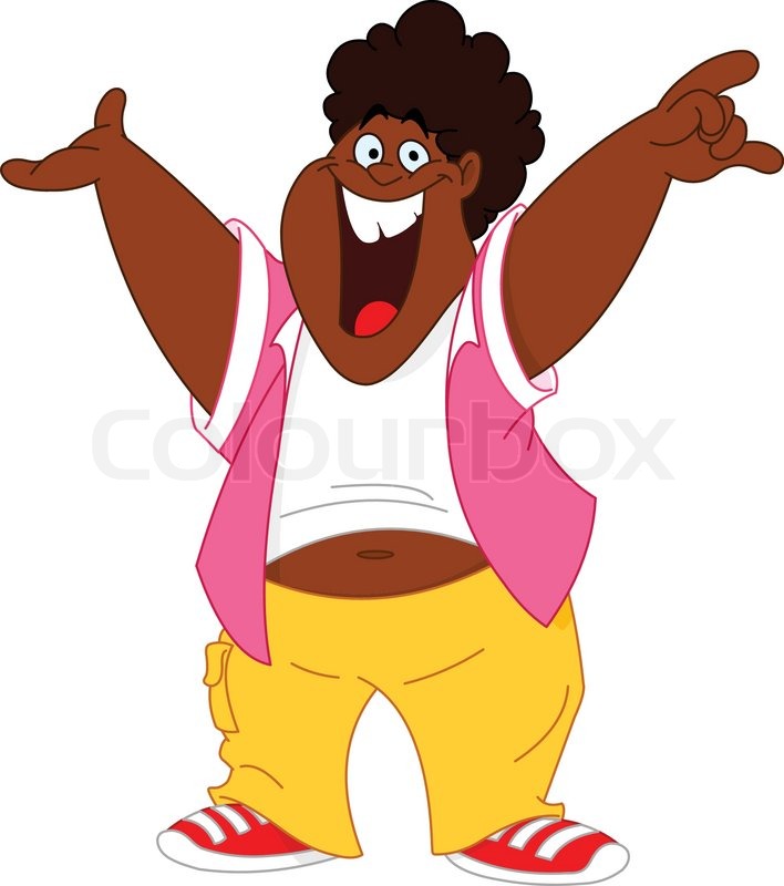 happy black man clipart