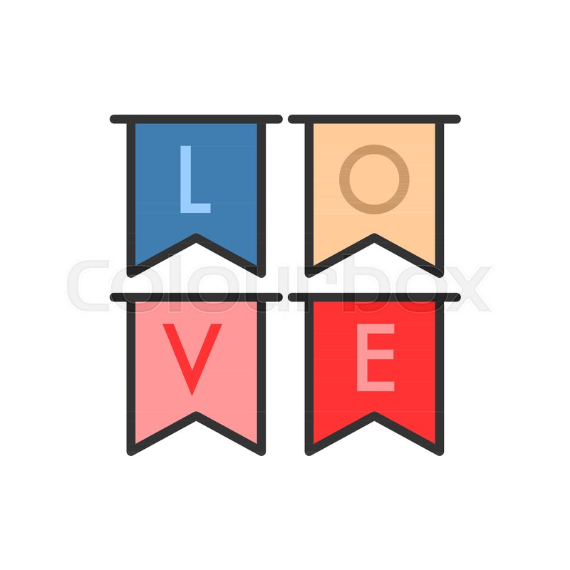 Bright Valentine S Day Banner As Heart Stock Vector Colourbox