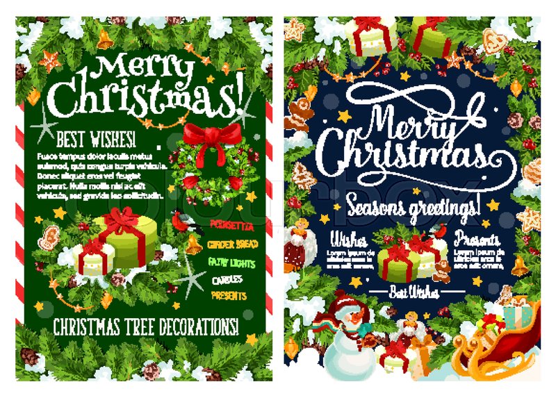 Christmas and New Year holiday gift | Stock vector | Colourbox