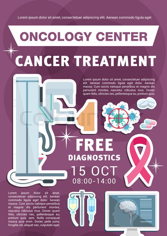Oncology Medical Clinic Banner For Stock Vector Colourbox