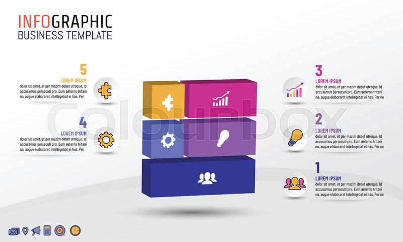 business infographics template block stock vector colourbox business infographic template