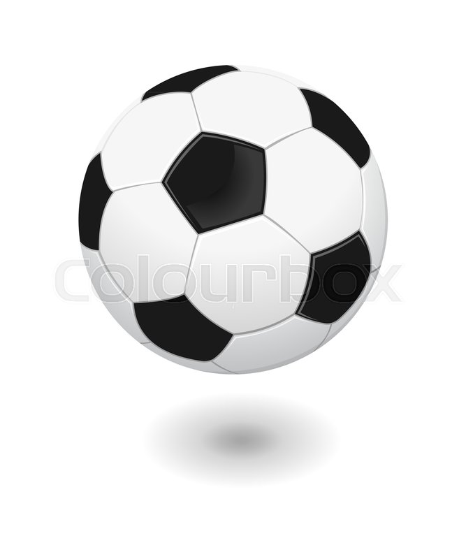 Soccer football ball isolated on white | Stock vector | Colourbox