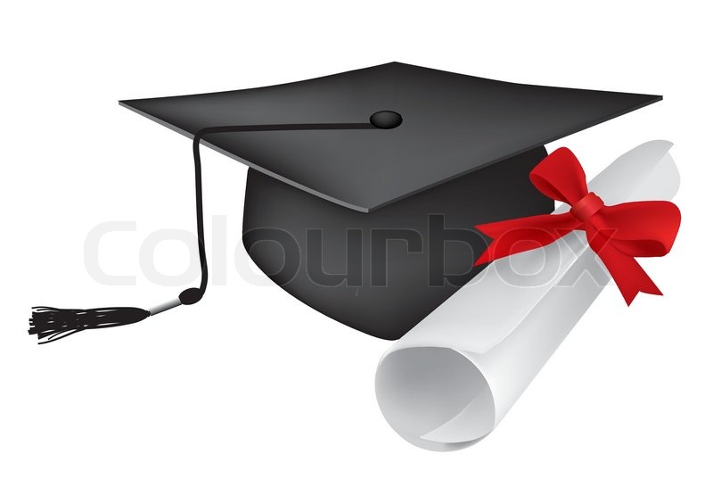 graduate cap diploma stock vector colourbox