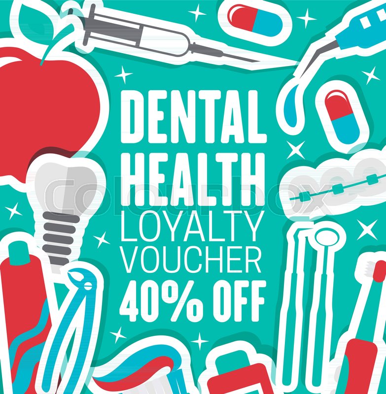 Dental clinic discount voucher for Stock vector Colourbox