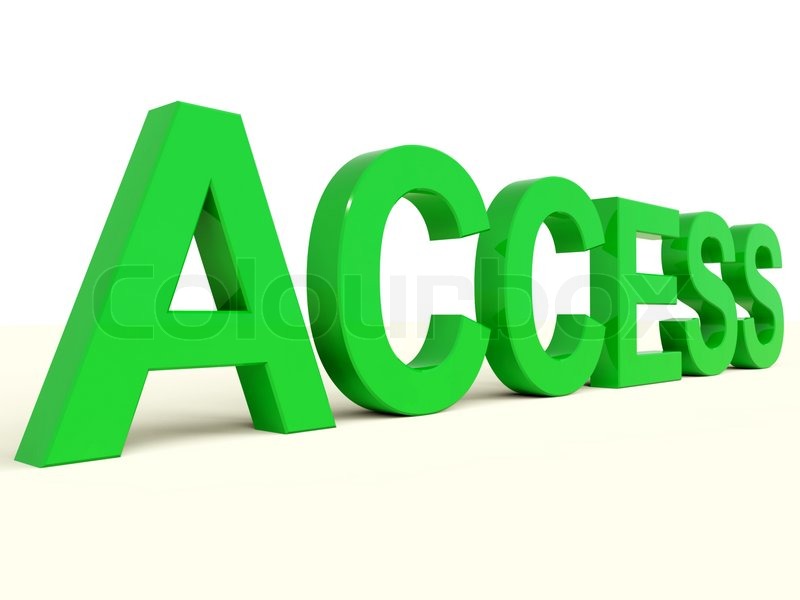 Access Word In Green Showing Permission  Stock image  Colourbox
